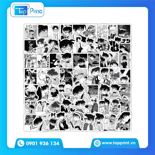Sticker Conan Phong Cách Chibi In Màu Sắc Nét