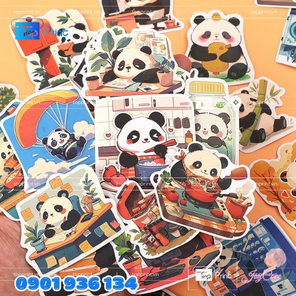 Sticker Gấu B&eacute;o D&aacute;n Laptop &ndash; In Chất Lượng Cao