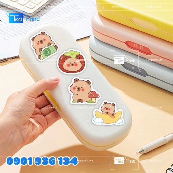 Gấu B&eacute;o Dễ Thương &ndash; Mẫu Sticker In Offset
