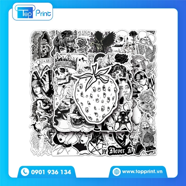 Mẫu sticker cute không màu dán máy tính