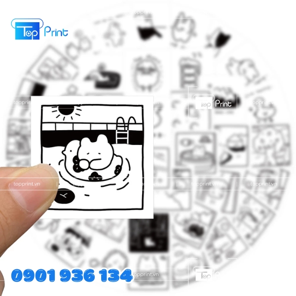 Dịch vụ in sticker không màu đẹp, rẻ tại Topprint
