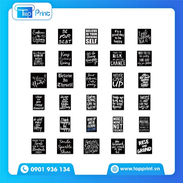 Set sticker cute không màu dán hộp quà