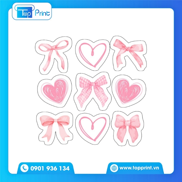 Sticker nơ d&aacute;n hộp qu&agrave; sang trọng