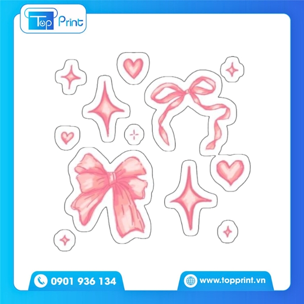 In sticker nơ gi&aacute; rẻ tại xưởng