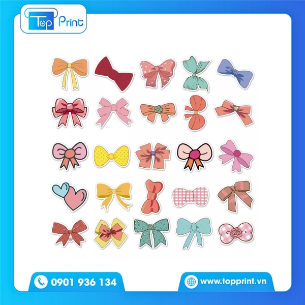 In sticker nơ lấy liền tại TP.HCM