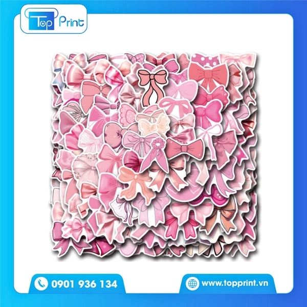 In sticker nơ đẹp, độc đ&aacute;o theo concept ri&ecirc;ng