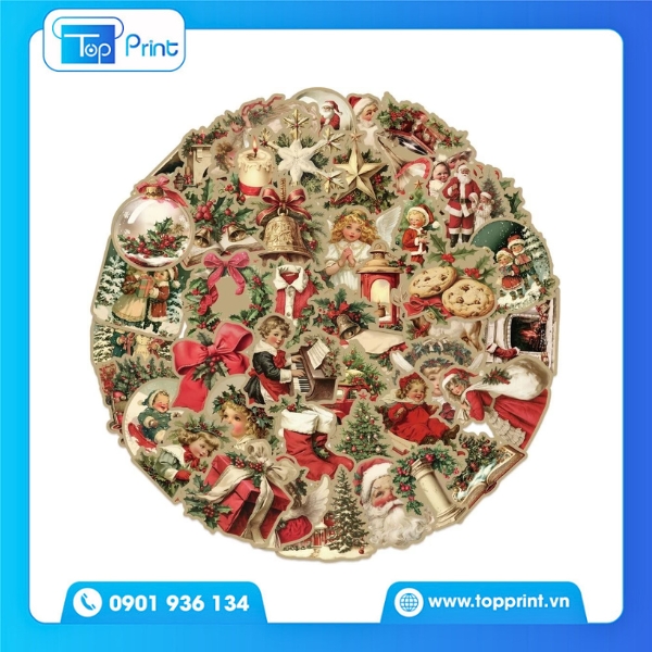 Sticker Noel Chất Liệu Decal Trong Cực Đẹp