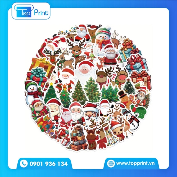 Sticker Noel In Theo Yêu Cầu – Thiết Kế Riêng Biệt