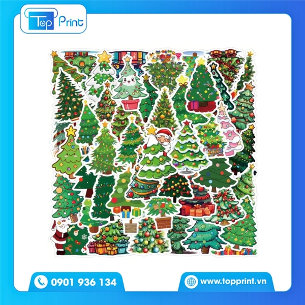 Sticker Noel Chống Thấm – In Trên Decal Nhựa