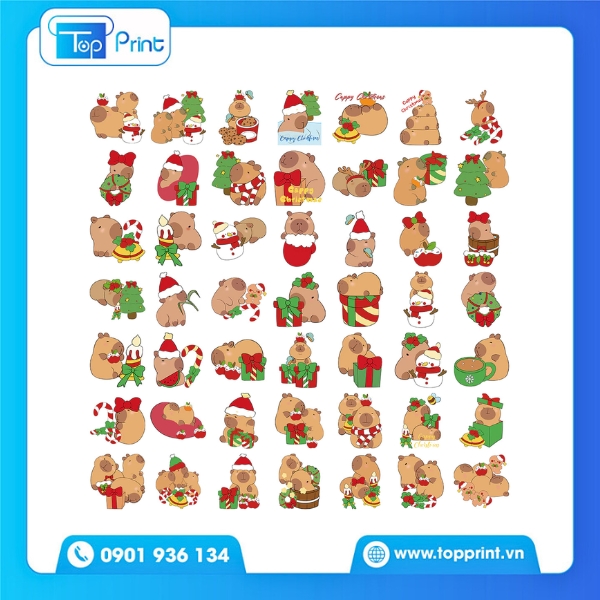 In Sticker Noel Phong Cách Tối Giản Mà Sang