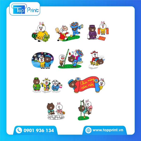 In Sticker Tết Khổ Lớn Cho Trang Trí Cửa Hàng