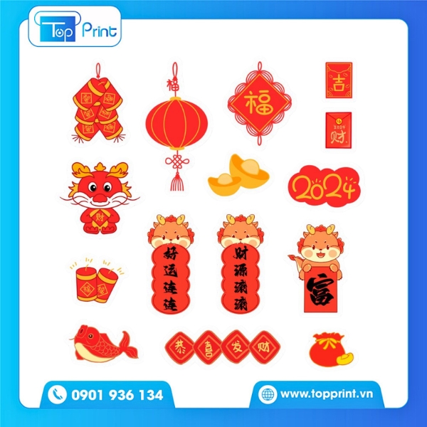 Sticker Dán Tết Đậm Chất Truyền Thống
