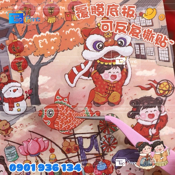 Topprint – In Sticker Tết Truyền Thống Xen Hiện Đại