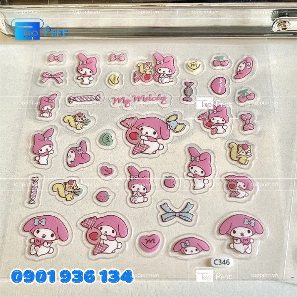 Sticker Trong Suốt In UV Chống Nước