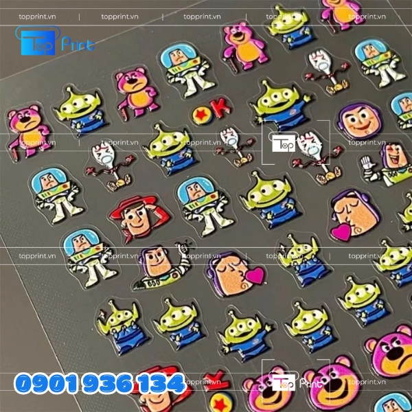 Mẫu Sticker Trong Suốt Vintage