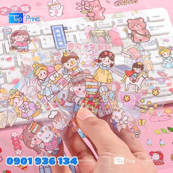 Sticker Trong Suốt In UV Cao Cấp – Topprint Thực Hiện