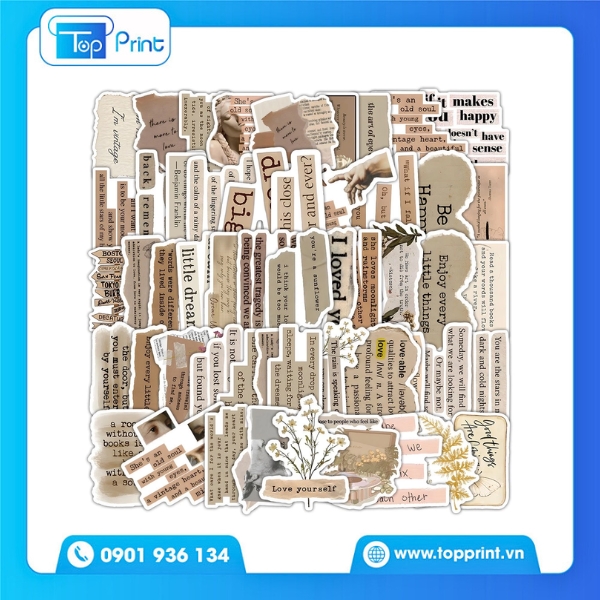 Vintage Stickers thiết kế và in theo yêu cầu