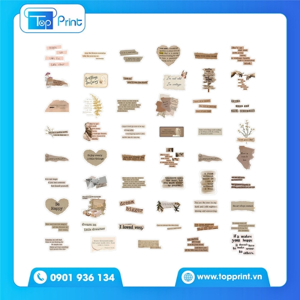 Vintage Stickers chủ đề máy ảnh cổ – In UV chống phai