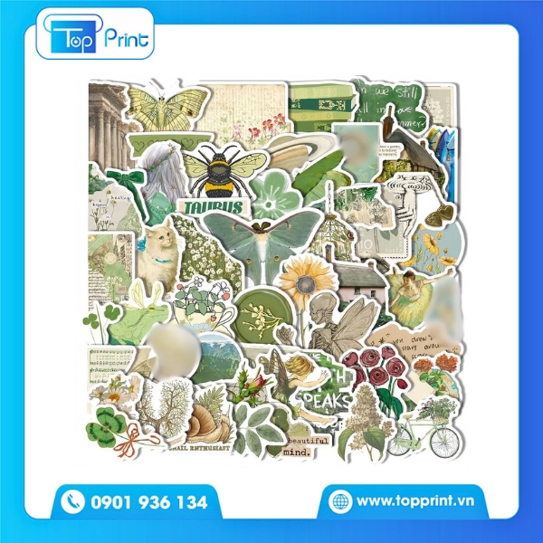 Vintage Stickers in màu sepia – Gợi nhớ thời bao cấp