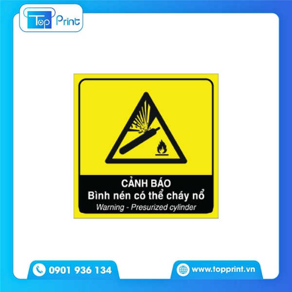 In Tem Cảnh Báo Nguy Hiểm Chịu Nhiệt Cao