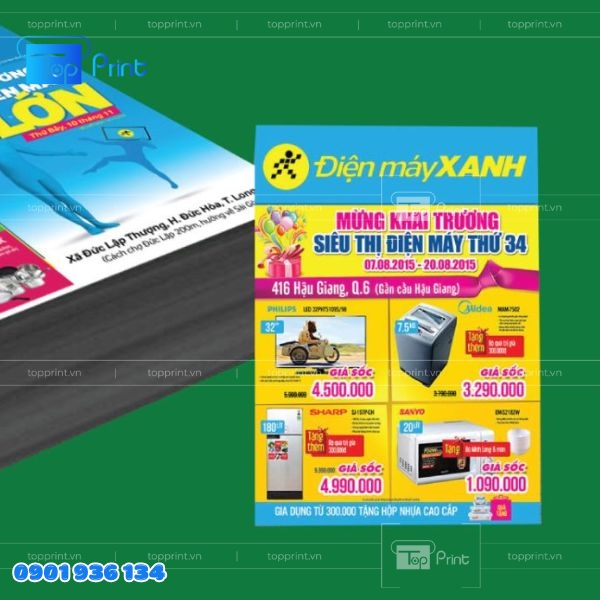 In tờ rơi điện máy lấy ngay không chờ lâu