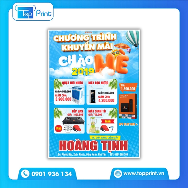 Tờ rơi điện máy in kỹ thuật số nhanh chóng