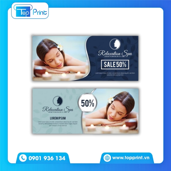 Voucher spa vintage – Mẫu in độc đáo