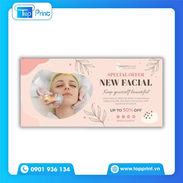 Voucher spa in giấy Couche 250gsm – Bản in thực tế