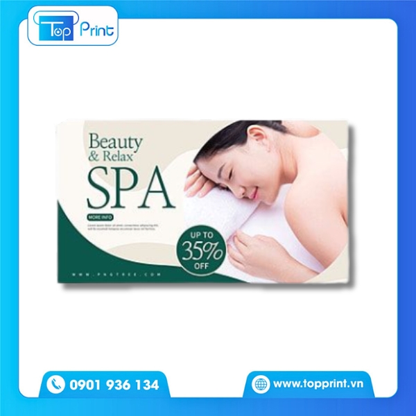 Voucher spa in giấy mỹ thuật cao cấp