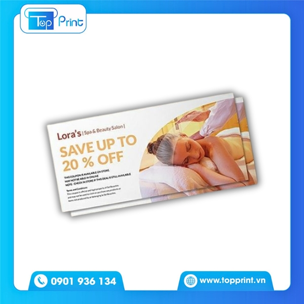 Voucher spa cán màng mờ – Hình ảnh sau in