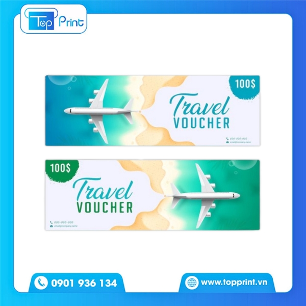 Voucher Du Lịch Thiết Kế Đẹp, In Ấn Sắc Nét