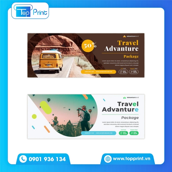 Mẫu Voucher Du Lịch Dạng Tờ Rơi In Ấn Ấn Tượng