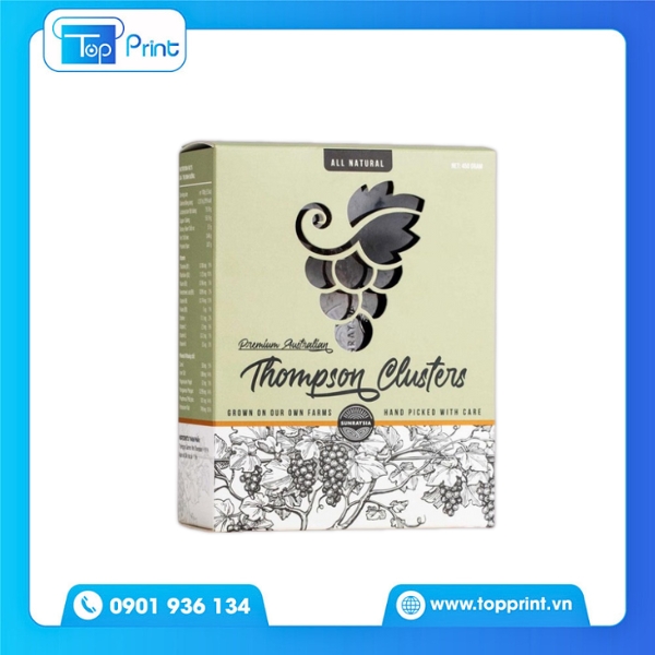 In Hộp Giấy Đựng Khô Có Màng Nhựa Trong Suốt