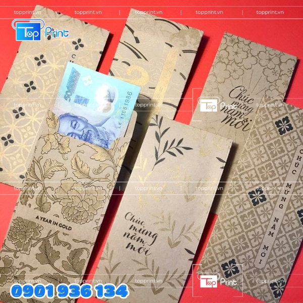 In bao lì xì số lượng ít, lấy ngay trong ngày