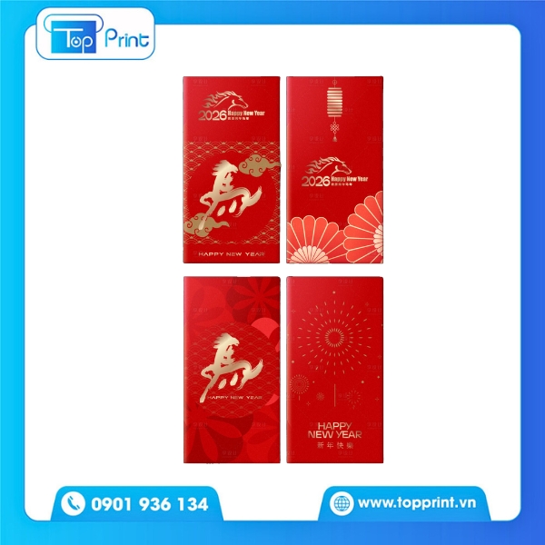 In bao lì xì in nổi 3D ấn tượng
