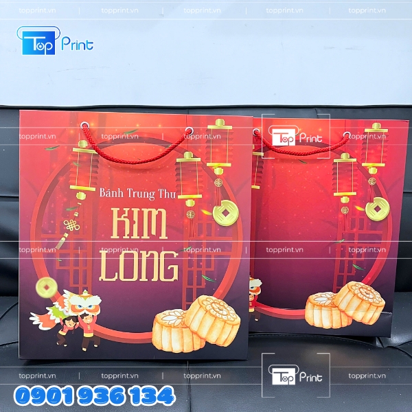 Mẫu túi giấy đựng bánh trung thu đẹp mắt