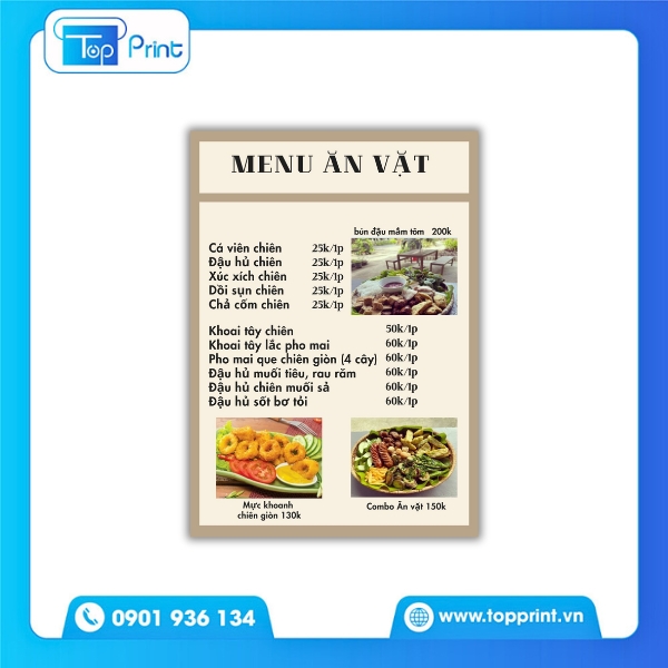 In Menu Chống Nước – Cá Viên Chiên Ngoài Trời Không Lo Hỏng