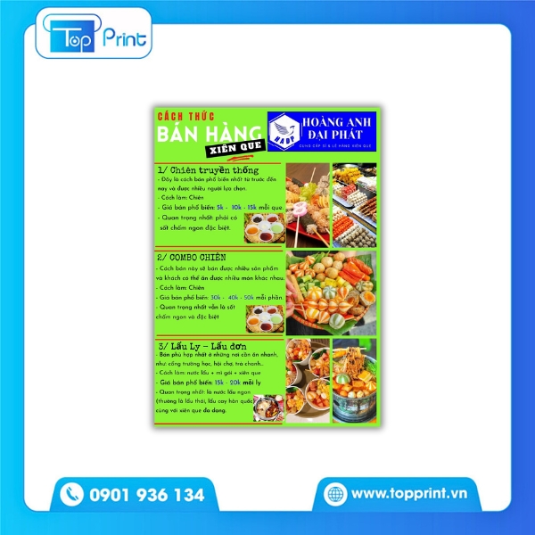 Thiết Kế Menu Cá Viên Chiên Đơn Giản – Dễ Nhìn, Dễ Gọi Món