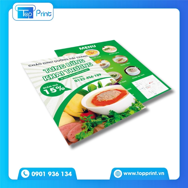 Menu Cháo Dinh Dưỡng