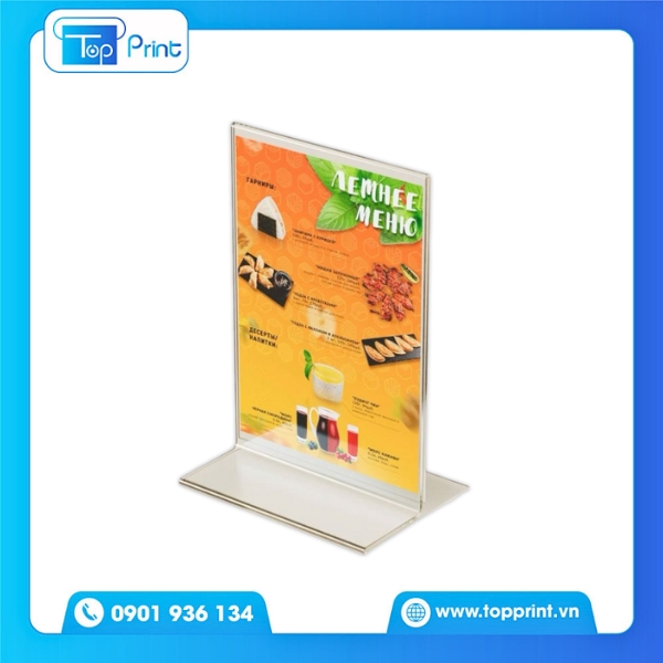 Menu đứng mini in số lượng ít, giá tốt tại Topprint