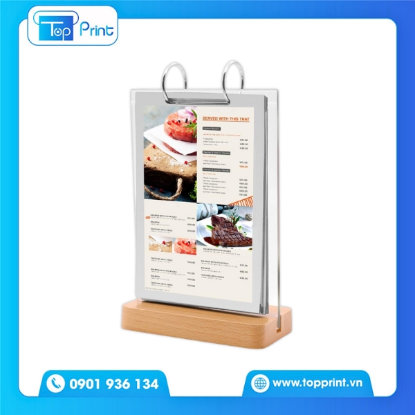 In menu đứng cán màng mờ chống nước tại Topprint