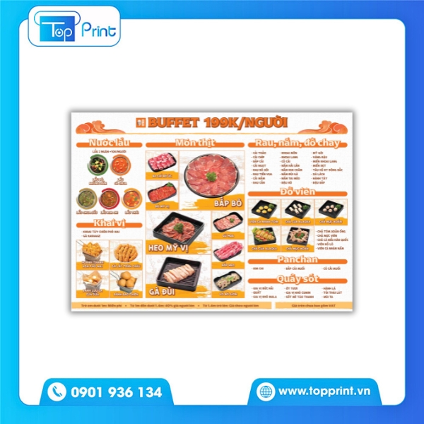 Menu lẩu phù hợp cho nhà hàng buffet