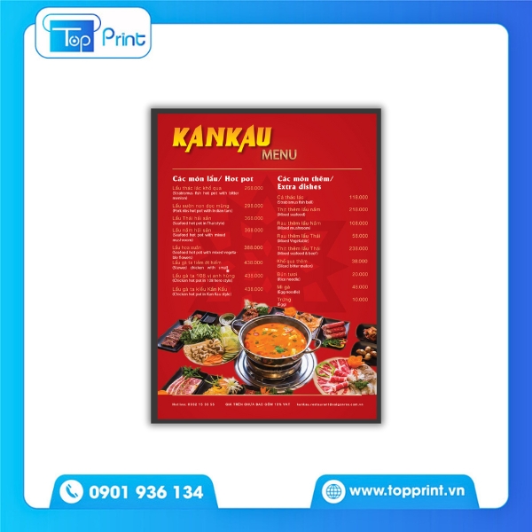 In menu lẩu giá rẻ cho quán ăn nhỏ