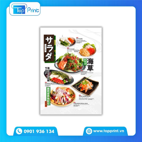 Mẫu Menu Quán Nhật