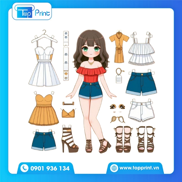 Sticker B&uacute;p B&ecirc; Vintage Style Hot Trend 2025