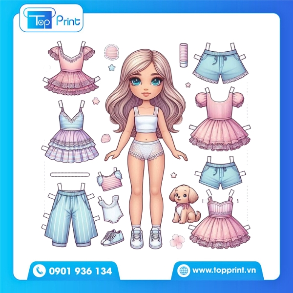 Sticker B&uacute;p B&ecirc; Lột D&aacute;n Dễ Thương Cho B&eacute; G&aacute;i