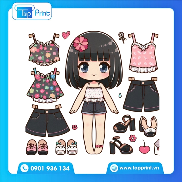 Combo Sticker B&uacute;p B&ecirc; Tự D&aacute;n, Kh&ocirc;ng Tr&ugrave;ng Mẫu