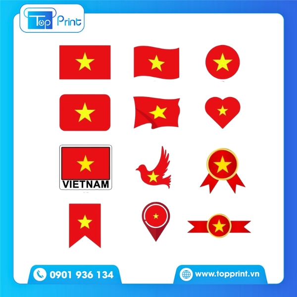 Tư vấn in sticker cờ Việt Nam miễn ph&iacute;