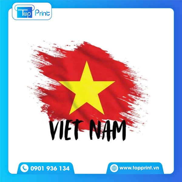 In offset sticker cờ Việt Nam số lượng lớn