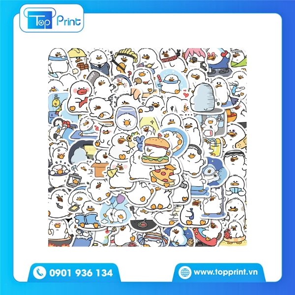 In sticker con vịt gi&aacute; rẻ chất lượng tại Topprint
